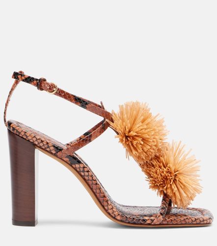 Isolde raffia-trimmed leather sandals - Ulla Johnson - Modalova