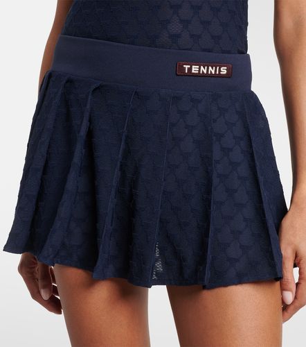 Pleated terry jacquard miniskirt - Tory Burch - Modalova