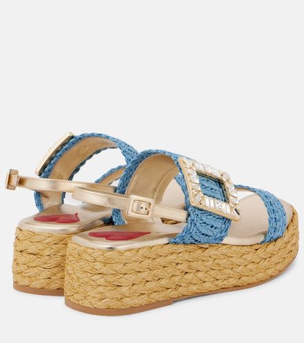 Espa 60 raffia platform slingback sandals - Roger Vivier - Modalova