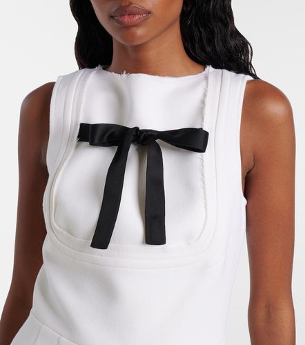 Bow-detail virgin wool minidress - Prada - Modalova