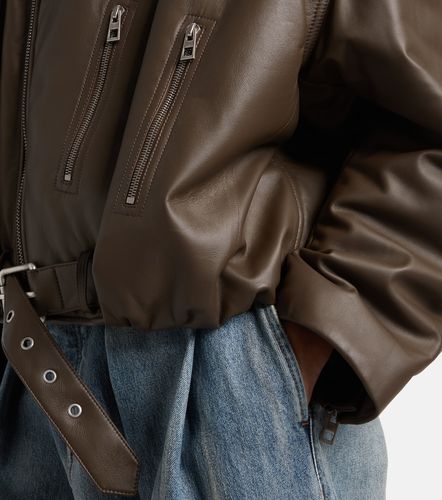 Loewe Giacca biker cropped in pelle - Loewe - Modalova