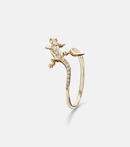 Lizard 14kt ring with diamonds - Sydney Evan - Modalova