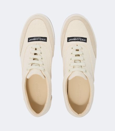 Suede-trimmed sneakers - Dolce&Gabbana - Modalova