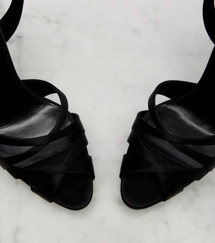 Chandelle crepe satin sandals - Saint Laurent - Modalova