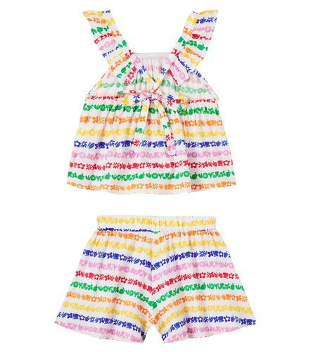 Fábula Set de top y shorts de algodón estampado - Fabula - Modalova