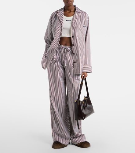 Pantaloni in cotone e seta a righe - Dolce&Gabbana - Modalova