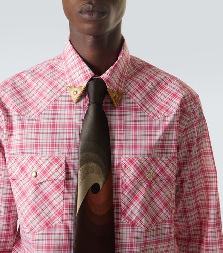 Camisa de popelín de algodón - Versace - Modalova