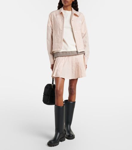 Minifalda en mezcla de algodón plisada a cuadros - Moncler - Modalova
