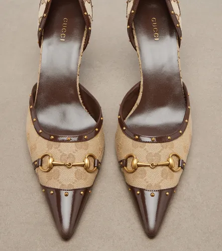 Pumps Savoy GG aus Canvas mit Lackleder - Gucci - Modalova