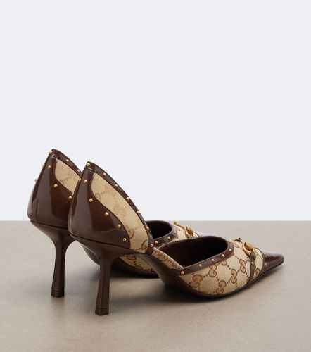 Pumps Savoy GG aus Canvas mit Lackleder - Gucci - Modalova