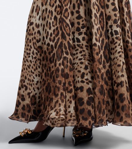 Falda larga de chifón de seda estampada - Dolce&Gabbana - Modalova