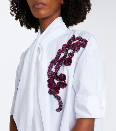 Abito midi in popeline di cotone con perline - Dries Van Noten - Modalova