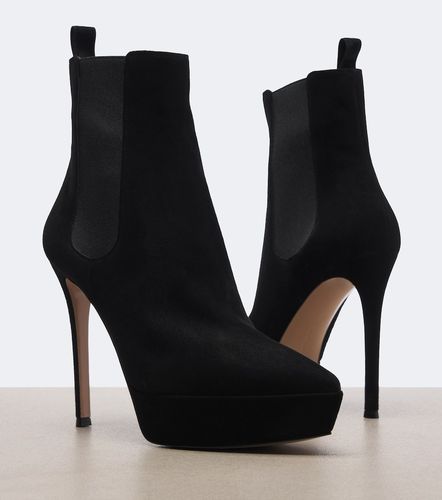 Botines con plataforma de ante - Gianvito Rossi - Modalova