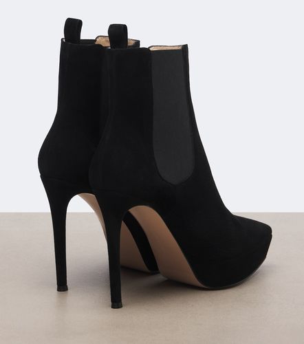 Suede platform ankle boots - Gianvito Rossi - Modalova
