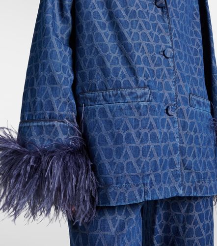Camicia di jeans con piume - Valentino - Modalova