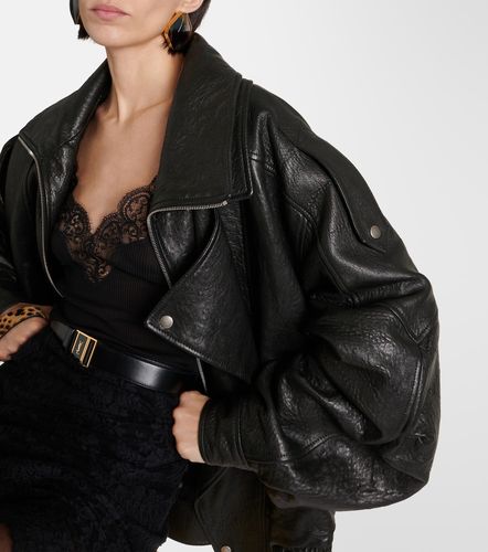 Oversized leather blouson - Saint Laurent - Modalova