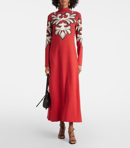 Vestido midi Halle de satén estampado - La DoubleJ - Modalova