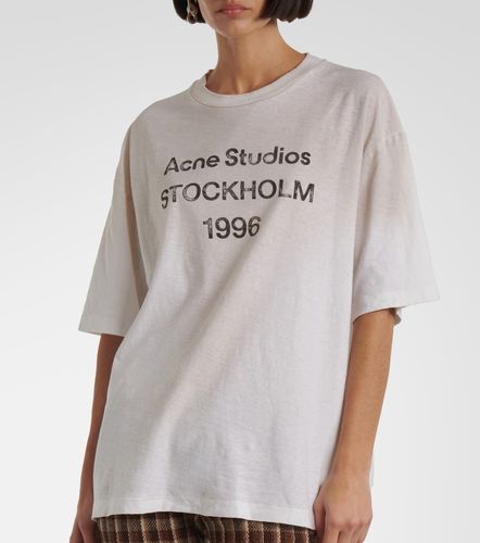 Camiseta de algodón y cáñamo con logo - Acne Studios - Modalova