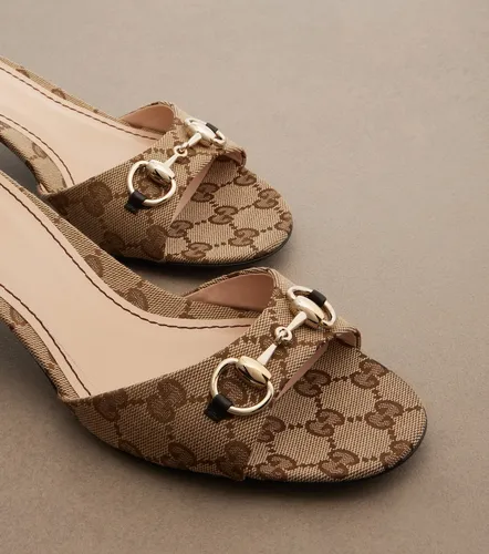 Gucci Horsebit GG Canvas mules - Gucci - Modalova