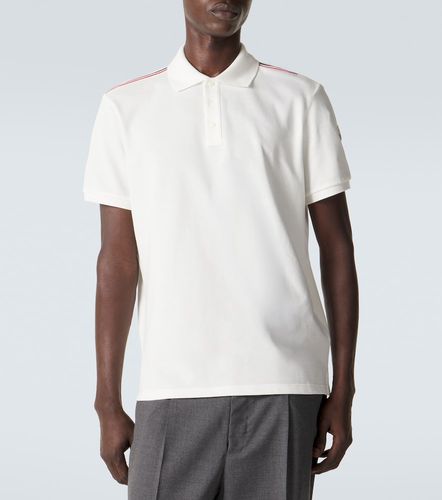 Polo de piqué de algodón con logo - Moncler - Modalova