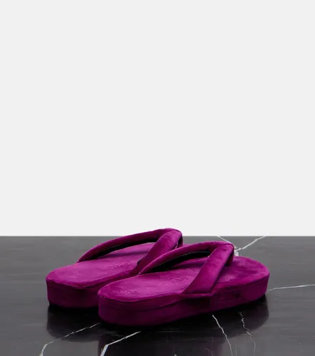 Jet Lag velvet platform thong sandals - Balenciaga - Modalova