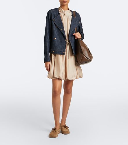 Moncler Abito corto in seta con zip - Moncler - Modalova