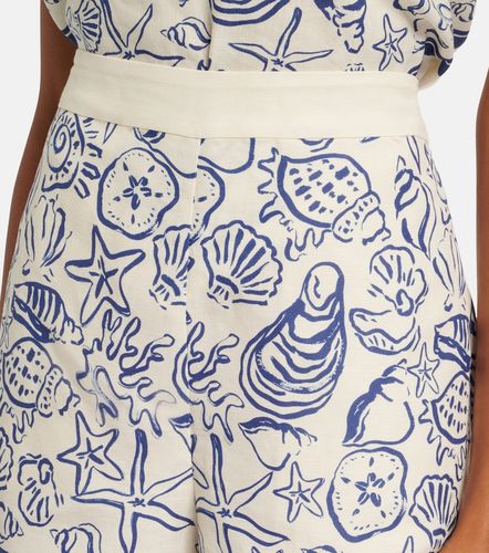 Keaton printed linen-blend shorts - Simkhai - Modalova