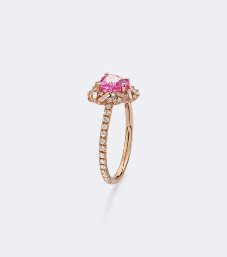 Kt rose ring with sapphire and diamonds - Suzanne Kalan - Modalova