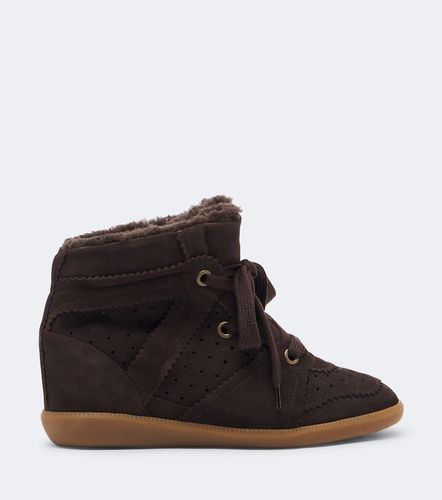 Bobby shearling-lined suede wedge sneakers - Isabel Marant - Modalova