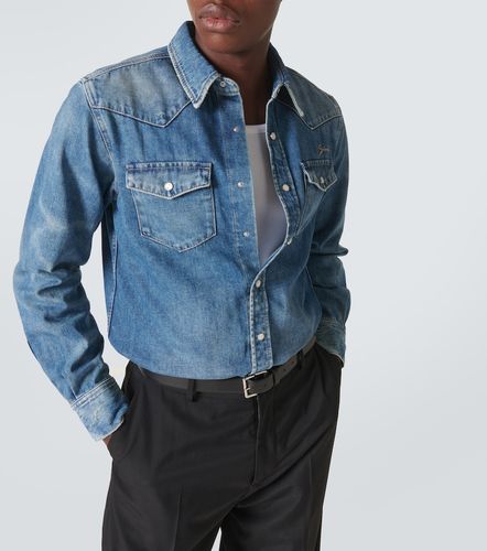 Camisa de denim bordada con logo - Givenchy - Modalova