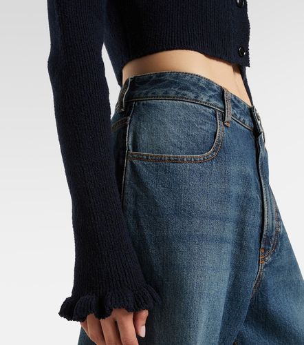 Cropped wool and silk-blend cardigan - Alaia - Modalova
