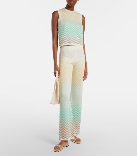 Pantaloni flared in misto cotone a zig-zag - Missoni - Modalova