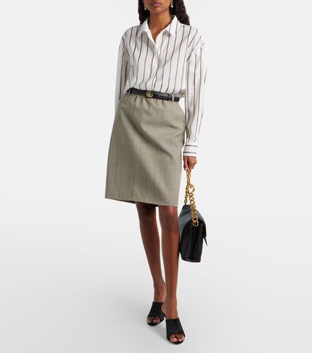 Camicia in jacquard di misto seta a righe - Gucci - Modalova