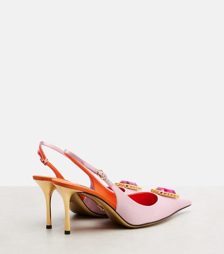 Embellished satin slingback pumps - Dolce&Gabbana - Modalova