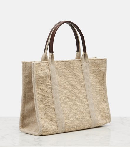 Borsa Georgia Medium in canvas con pelle - The Row - Modalova