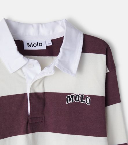 Polo Relz de jersey de algodón a rayas - Molo - Modalova