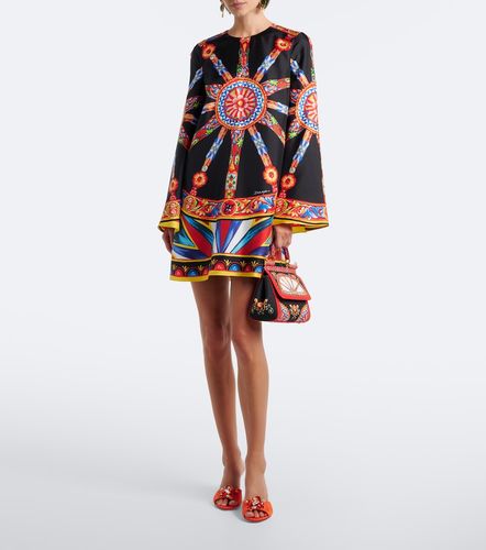 Caftán Carretto de sarga de seda - Dolce&Gabbana - Modalova