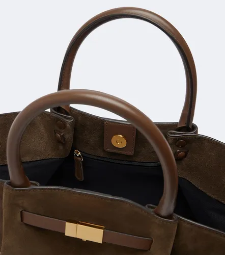 New York Midi suede top-handle bag - DeMellier - Modalova