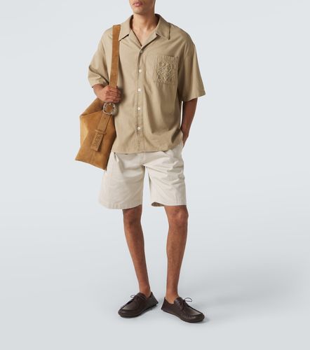 Camisa de algodón bordada con logo - Loewe - Modalova