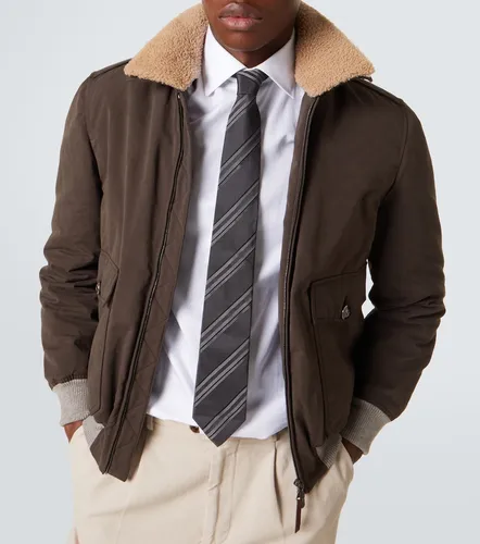 Corbata de seda a rayas - Brunello Cucinelli - Modalova