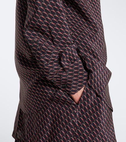 Camisa Cassandre de seda estampada - Saint Laurent - Modalova