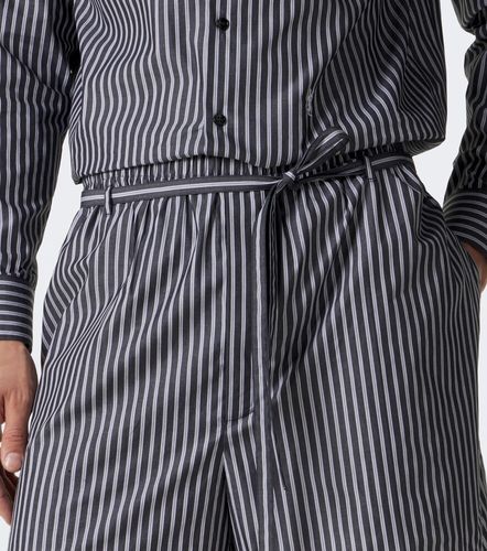 Shorts in popeline di cotone a righe - Saint Laurent - Modalova