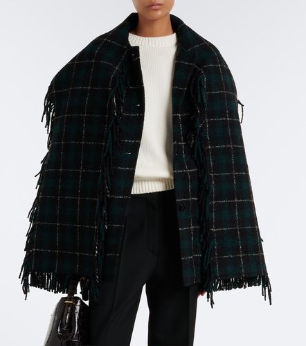 Fringed checked wool-blend coat - Toteme - Modalova