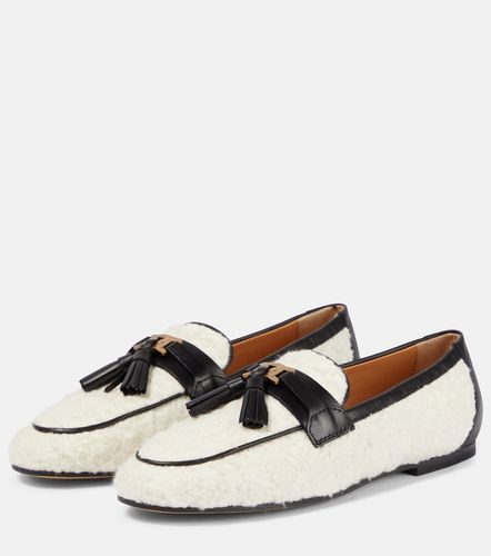 Mocassini con nappine in bouclé e pelle - Tod's - Modalova