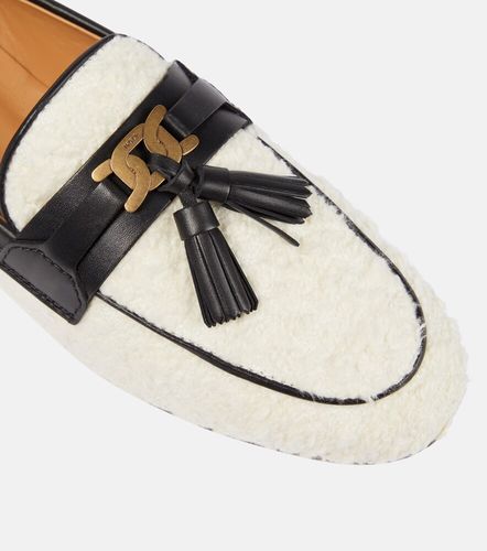 Tasseled boucle and leather loafers - Tod's - Modalova