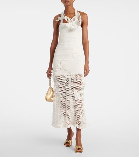 Vestido largo de croché de algodón - Oscar de la Renta - Modalova