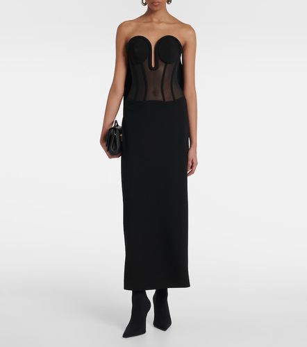 Abito lungo in crêpe e tulle - Jean Paul Gaultier - Modalova