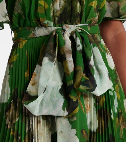 Abito midi plissé con stampa floreale - Erdem - Modalova