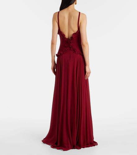 Ruffled silk georgette gown - Elie Saab - Modalova