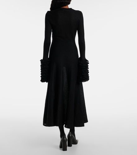 Ruffled mohair-blend midi dress - Alaia - Modalova